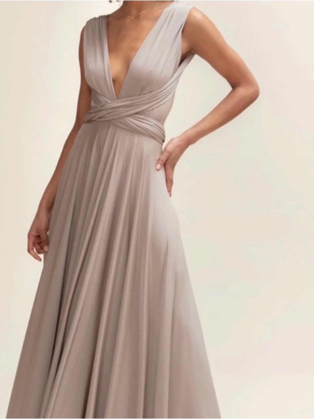Twobirds Cream/Off-White convertible Maxi Dress